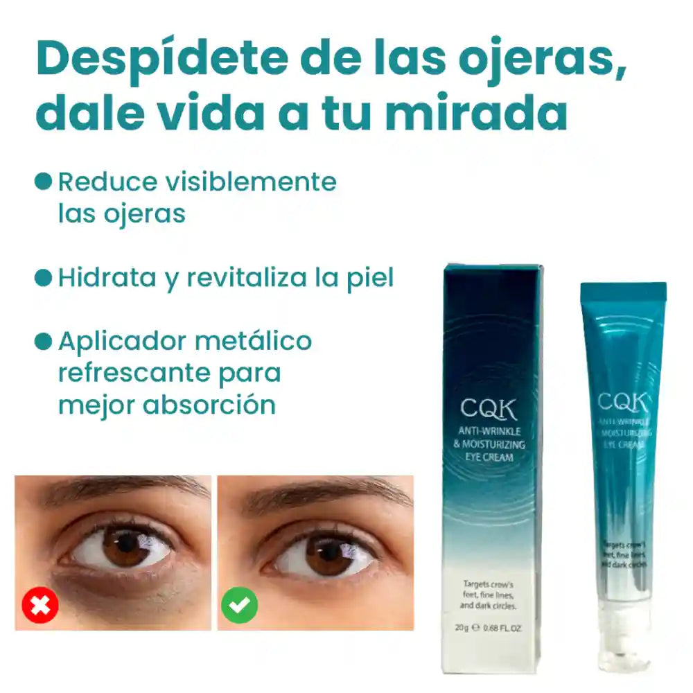 CQK® Crema Contorno de Ojos - Antiarrugas, Ojeras y Líneas de Expresión